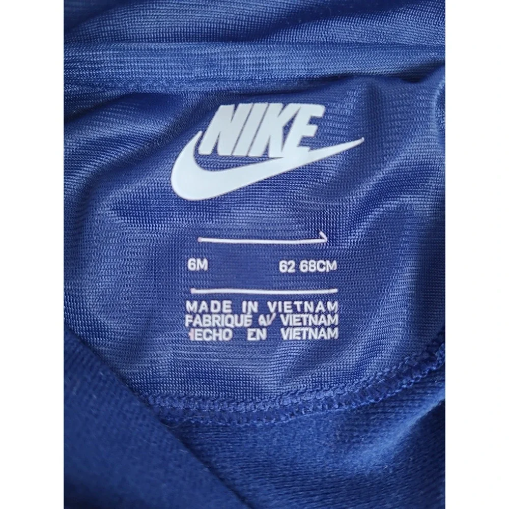 Nike Baby Boys Navy Blue‎ Orange Logo Tape Full Zip Tracksuit Coverall Rpmper
